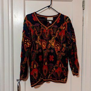 Express sweater (warm earth tones) - size XS